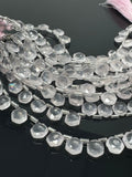 14 Pcs Rose Quartz Gemstone Beads, Rose Quartz Hexagon Shape Faceted Beads, Bulk Wholesale Beads, 8mm - 10mm