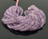 16” Amethyst Faceted Heishi Beads, African Amethyst Tyre Shape Beads, Spiritual Healing Crystal February Birthstone Beads, 6mm - 6.5mm