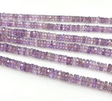 16” Amethyst Faceted Heishi Beads, African Amethyst Tyre Shape Beads, Spiritual Healing Crystal February Birthstone Beads, 6mm - 6.5mm