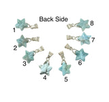 Larimar Star Pendant , Sterling Silver Hand Carved Larimar Pendant, Bohemian Jewelry, Natural Dominican Republic Larimar Pendant, 1.25”x0.60