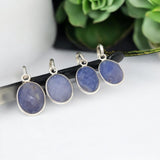 Sterling Silver Blue Sapphire Gemstone Pendant, September Birthstone Pendant, Spiritual healing Crystal Jewelry, Third Eye Chakra Balancing