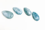 4 Pcs Larimar Cabochon, Gemstone Cabochons, Blue Larimar, Natural Gemstone, Wholesale Gemstone Cabochon, Jewelry Making, Bulk Cabochons