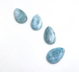4 Pcs Larimar Cabochon, Gemstone Cabochons, Blue Larimar, Natural Gemstone, Wholesale Gemstone Cabochon, Jewelry Making, Bulk Cabochons