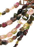 Tourmaline Gemstone Beads, Bi Color Tourmaline Nugget Beads for Jewelry Making, Wholesale Bulk Beads, Jewelry Supplies , 3.5"/6" Strand