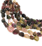 Tourmaline Gemstone Beads, Bi Color Tourmaline Nugget Beads for Jewelry Making, Wholesale Bulk Beads, Jewelry Supplies , 3.5"/6" Strand