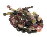 Tourmaline Gemstone Beads, Bi Color Tourmaline Nugget Beads for Jewelry Making, Wholesale Bulk Beads, Jewelry Supplies , 3.5"/6" Strand