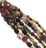 Tourmaline Gemstone Beads, Bi Color Tourmaline Nugget Beads for Jewelry Making, Wholesale Bulk Beads, Jewelry Supplies , 3.5"/6" Strand