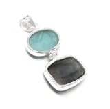 Natural Gemstone Necklace, Emerald Necklace, Lapis Lazuli Necklace, Amazonite Necklace, Labradorite Necklace, Silver Minimalist Jewelry