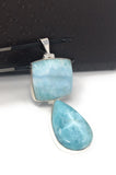 Larimar Pendant, Natural Gemstone Pendant, Sterling Silver Jewelry, Wholesale DIY Jewelry Making Supplies, Gifts for Her