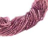 Pink Tourmaline Beads, Smooth Shaded Tourmaline Gemstone Beads, Wholesale Bulk Beads, Jewelry Supplies for Jewelry Making, 3mm, 13.5" Strand