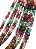 Tourmaline Gemstone Beads, Natural Multi Tourmaline Beads, Jewelry Supplies, Bulk Beads, AAA+ Quality , 5.5mm - 6mm, 13.25" Strand