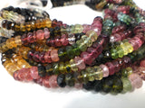 Tourmaline Gemstone Beads, Natural Multi Tourmaline Beads, Jewelry Supplies, Bulk Beads, AAA+ Quality , 5.5mm - 6mm, 13.25" Strand