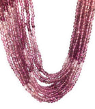 Pink Tourmaline Beads, Smooth Shaded Tourmaline Gemstone Beads, Wholesale Bulk Beads, Jewelry Supplies for Jewelry Making, 3mm, 13.5" Strand