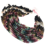 Tourmaline Gemstone Beads, Natural Multi Tourmaline Beads, Jewelry Supplies, Bulk Beads, AAA+ Quality , 5.5mm - 6mm, 13.25" Strand