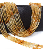 Citrine Gemstone Beads, Shaded Citrine Beads, Jewelry Supplies, Jewelry Making, Wholesale Beads, Bulk Beads, 3mm, 12.5" Strand