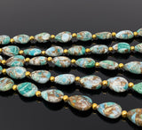 Mohave Amazonite Copper Beads, Gemstone Beads, Amazonite Beads, Jewelry Supplies, Bulk Wholesale Beads, 8" Strand