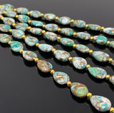 Mohave Amazonite Copper Beads, Gemstone Beads, Amazonite Beads, Jewelry Supplies, Bulk Wholesale Beads, 8" Strand