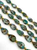 Mohave Amazonite Copper Beads, Gemstone Beads, Amazonite Beads, Jewelry Supplies, Bulk Wholesale Beads, 8" Strand