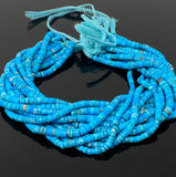 Arizona Turquoise Gemstone Beads, Turquoise Heishi Beads, Jewelry Supplies for Jewelry Making, Wholesale Beads, Bulk Beads, 13” Strand
