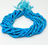 Arizona Turquoise Gemstone Beads, Turquoise Heishi Beads, Jewelry Supplies for Jewelry Making, Wholesale Beads, Bulk Beads, 13” Strand