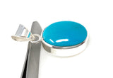 Natural Sleeping Beauty Turquoise Pendant, Sterling Silver Turquoise Gemstone Pendant, Bohemian Jewelry, 1.45” X 0.65”