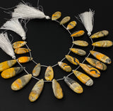 Natural Bumble Bee Jasper Beads, Jasper Gemstone Beads, Bulk Wholesale Beads, Jewelry Supplies, 7.75” Strand