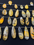 Natural Bumble Bee Jasper Beads, Jasper Gemstone Beads, Bulk Wholesale Beads, Jewelry Supplies, 7.75” Strand