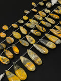 Natural Bumble Bee Jasper Beads, Jasper Gemstone Beads, Bulk Wholesale Beads, Jewelry Supplies, 7.75” Strand