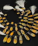 Natural Bumble Bee Jasper Beads, Jasper Gemstone Beads, Bulk Wholesale Beads, Jewelry Supplies, 7.75” Strand