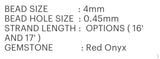 Red Onyx Gemstone Beads, Jewelry Supplies for DIY Jewelry Making, Bulk Beads, Wholesale Beads, Faceted Onyx Beads, 4mm Beads