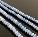 Blue Opal Beads, Gemstone Beads, Peruvian Opal Beads, 7.5mm- 8.5mm, 14” Strand