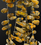 Natural Bumble Bee Jasper Beads, Jasper Gemstone Beads, Bulk Wholesale Beads, Jewelry Supplies, 7.75” Strand