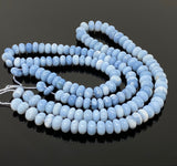 Blue Opal Beads, Gemstone Beads, Peruvian Opal Beads, 7.5mm- 8.5mm, 14” Strand