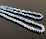 Blue Opal Beads, Gemstone Beads, Peruvian Opal Beads, 7.5mm- 8.5mm, 14” Strand