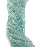Aquamarine Beads, Gemstone Beads, Wholesale Beads, Jewelry Supplies for Jewelry Making, Wholesale Beads, Bulk Beads, 3.5-4.5mm, 12.5" Strand