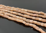 Peach Moonstone Nugget Beads, Moonstone Gemstone Beads, Jewelry Supplies, Wholesale Bulk Beads, 10x7mm - 12x9mm, 10” Strand