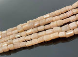 Peach Moonstone Nugget Beads, Moonstone Gemstone Beads, Jewelry Supplies, Wholesale Bulk Beads, 10x7mm - 12x9mm, 10” Strand