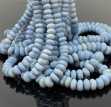 Blue Opal Beads, Gemstone Beads, Peruvian Opal Beads, 8mm - 11mm, 16” Strand
