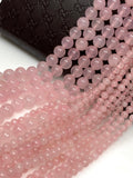 15” Rose Quartz Gemston Beads, Jewelry Supplies for Jewelry Making, Wholesale Supplies, Bulk Beads, AAA Quality
