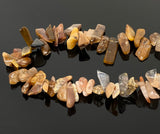 Natural Peach and Chocolate Moonstone Beads, Rough Polished Gemstone Beads, Jewelry Supplies , Wholesale Beads, 10- 20mm, 8" Strand