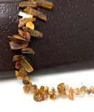 Natural Peach and Chocolate Moonstone Beads, Rough Polished Gemstone Beads, Jewelry Supplies , Wholesale Beads, 10- 20mm, 8" Strand