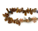 Natural Peach and Chocolate Moonstone Beads, Rough Polished Gemstone Beads, Jewelry Supplies , Wholesale Beads, 10- 20mm, 8" Strand