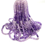 16” Amethyst Heishi Beads, Natural Gemstone Disc Beads, Wholesale Beads, Shaded Amethyst Beads, 5mm - 6mm
