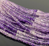 16” Amethyst Heishi Beads, Natural Gemstone Disc Beads, Wholesale Beads, Shaded Amethyst Beads, 5mm - 6mm