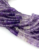 16” Amethyst Heishi Beads, Natural Gemstone Disc Beads, Wholesale Beads, Shaded Amethyst Beads, 5mm - 6mm