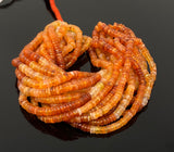 16” Natural Carnelian Heishi Beads, Gemstone Wholesale Beads, Carnelian Smooth Disc Beads