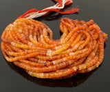 16” Natural Carnelian Heishi Beads, Gemstone Wholesale Beads, Carnelian Smooth Disc Beads