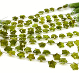 10mm Peridot Gemstone Beads, Rare Peridot Hand Carved Star Beads, Jewelry Supplies, Wholesale Bulk Beads, 5” Strand/ 10 Beads