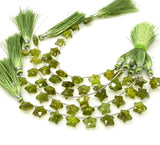 10mm Peridot Gemstone Beads, Rare Peridot Hand Carved Star Beads, Jewelry Supplies, Wholesale Bulk Beads, 5” Strand/ 10 Beads