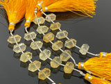 5 Pcs Citrine Double Terminated Beads, Hand Carved Citrine Gemstone Fancy Shape Beads for Jewelry Making, 6x12mm